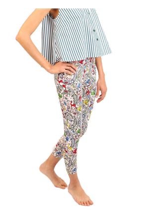 leggings in jersey with multicolor pattern Laboratorio Capri | PIZZOLUNGOCHINAMULTI